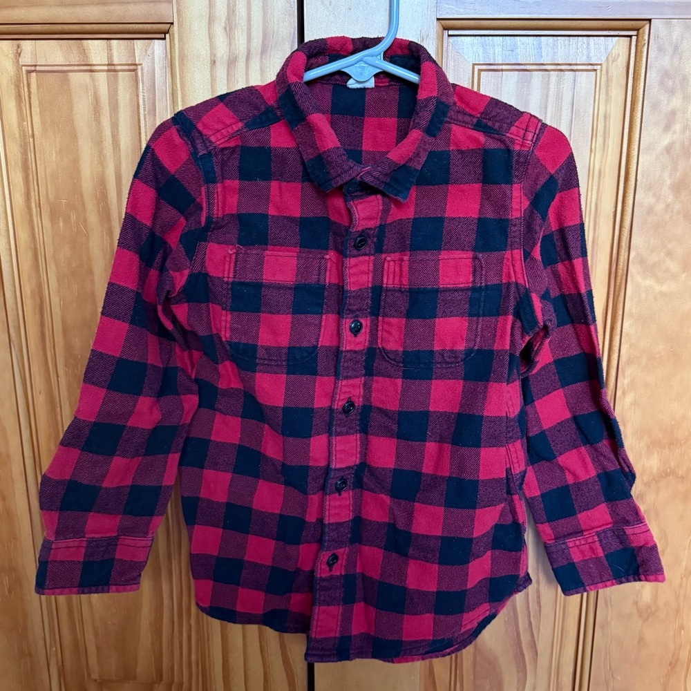Baby Gap - Flannel - 5T - Red & Black